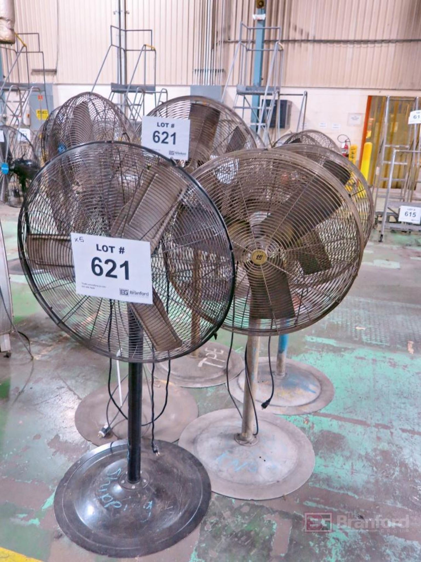 (5) 30" Pedestal Shop Fans