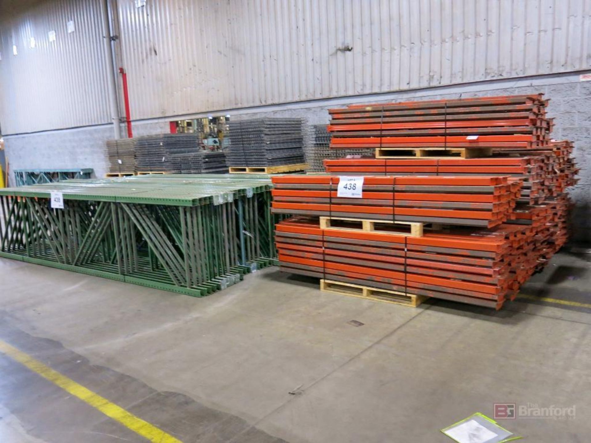 Large Lot of Tear Drop Style Pallet Racking