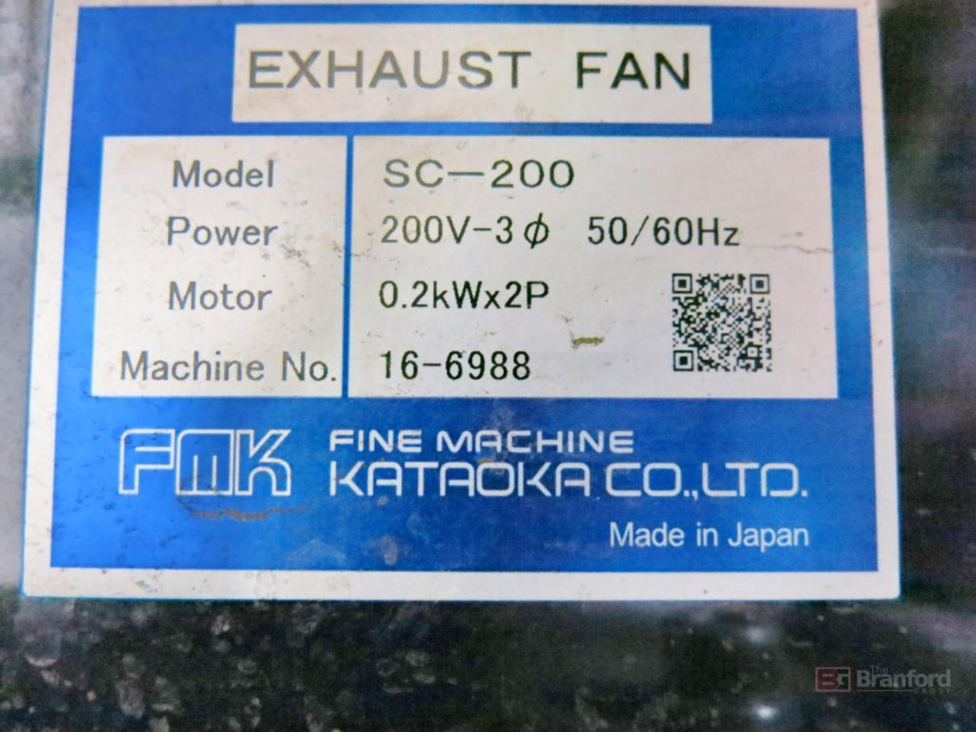 FMK Kataoka Exhaust Fan Model SC200 - Image 2 of 2