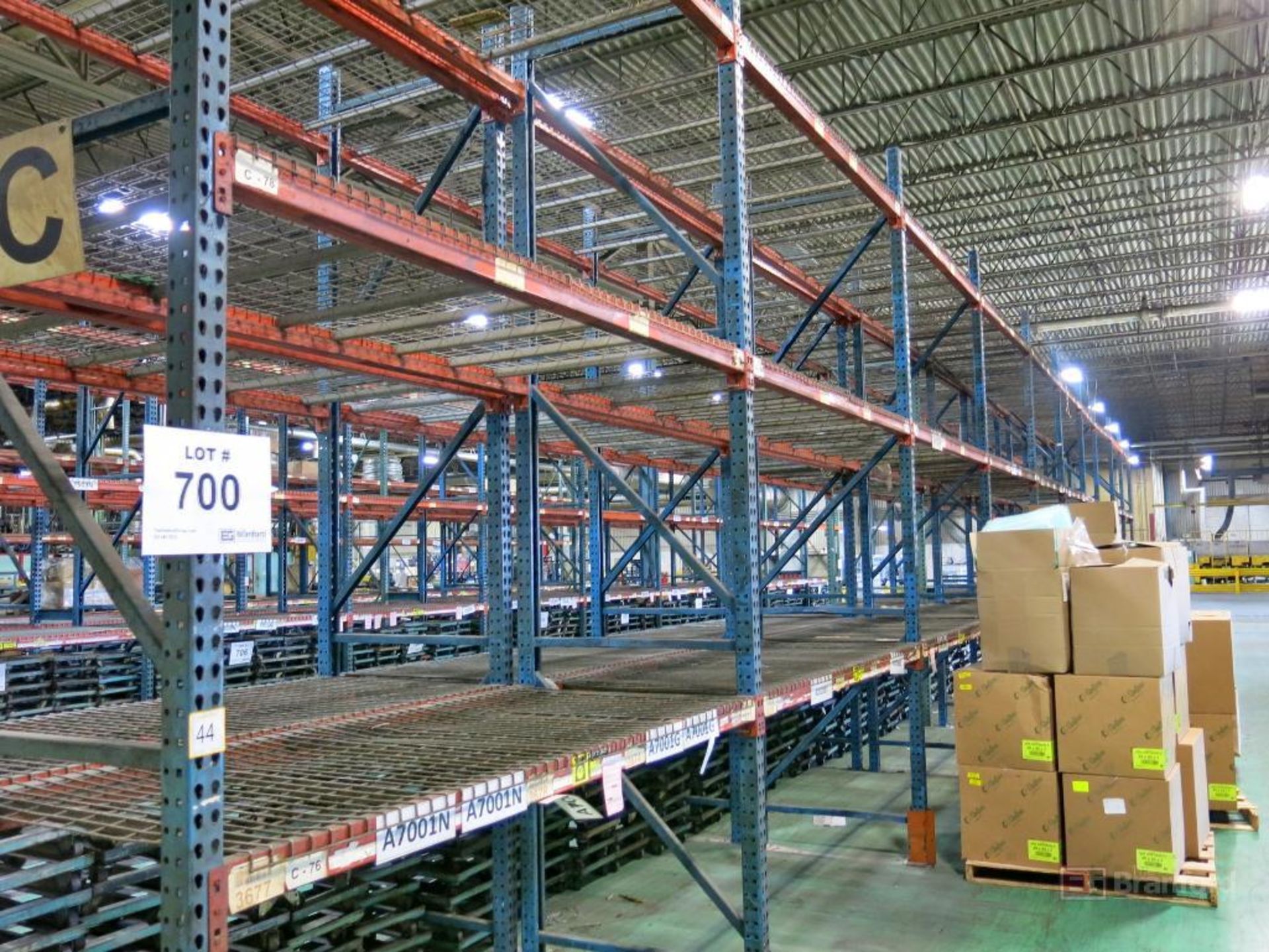 (20) Sections of Tear Drop Style Pallet Racking