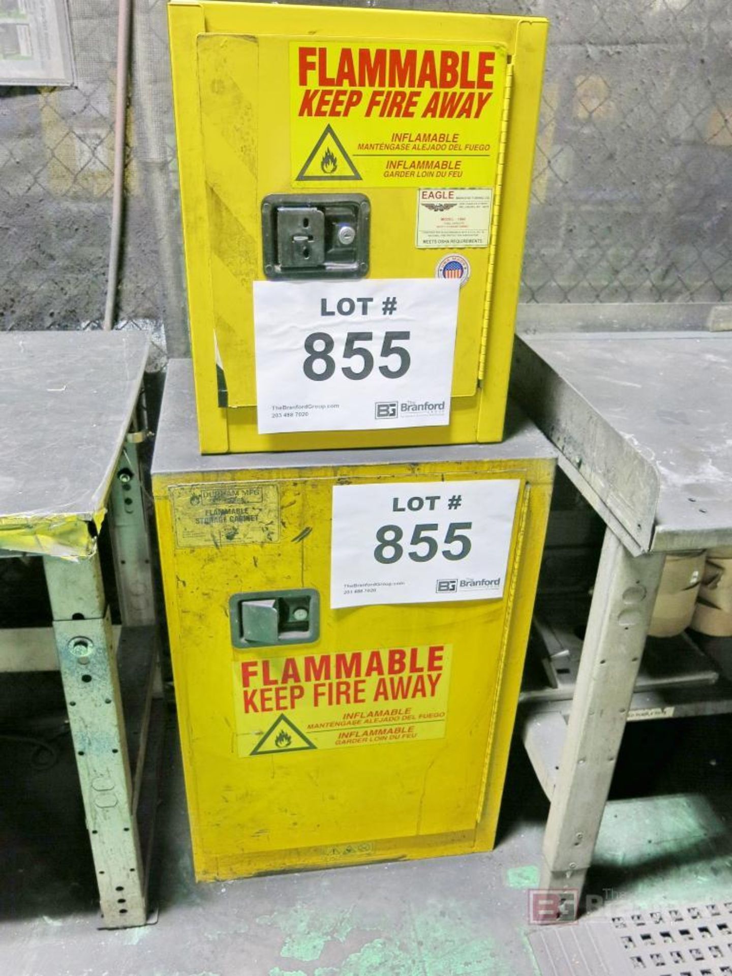 (2) Assorted Single Door Flammable Liquid Storage Cabinets