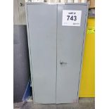 2-Door Metal Cabinet w/ Contents