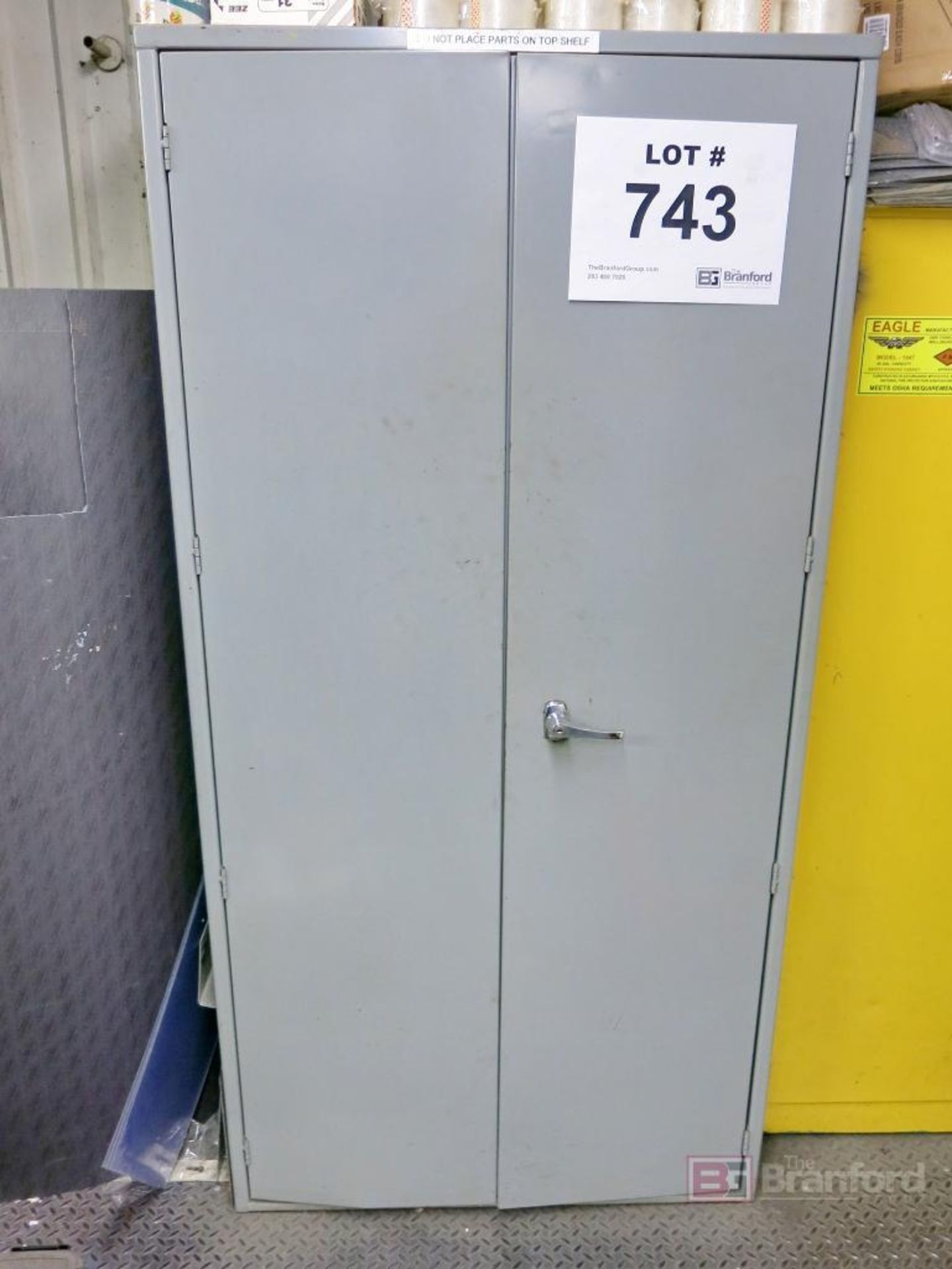 2-Door Metal Cabinet w/ Contents