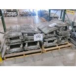 (2) Pallet Lots of Castered Steel Collapsible, Stackable Totes