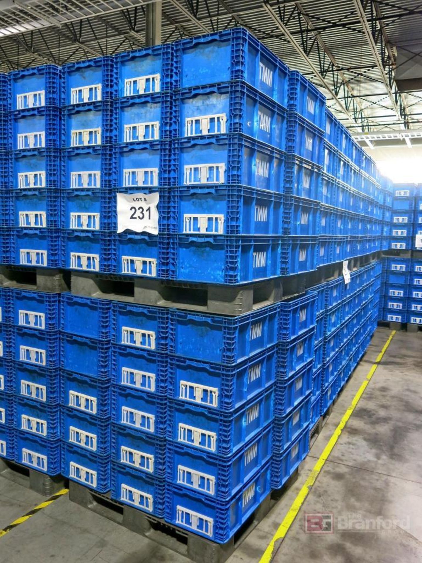 Lot of (300) Plastic Totes on (10) Pallets