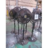 Lot of (6) Air King 20" Pedestal Shop Fans