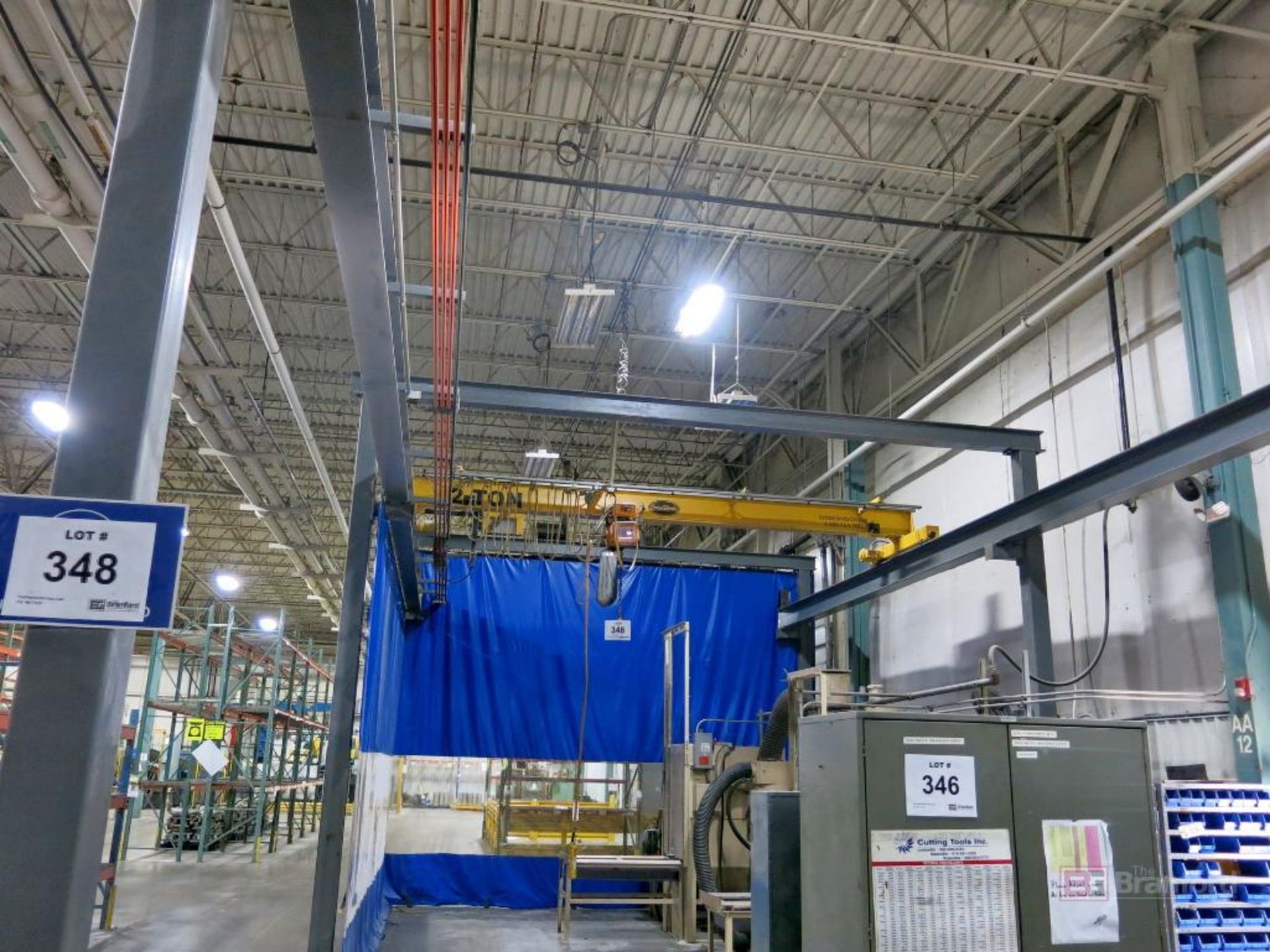 CraneWorks Free Standing Bridge Crane w/ Harrington 2-Ton Hoist