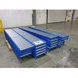 Lot of (2) Pallets of 16" x 10' Roller Topped Conveyor