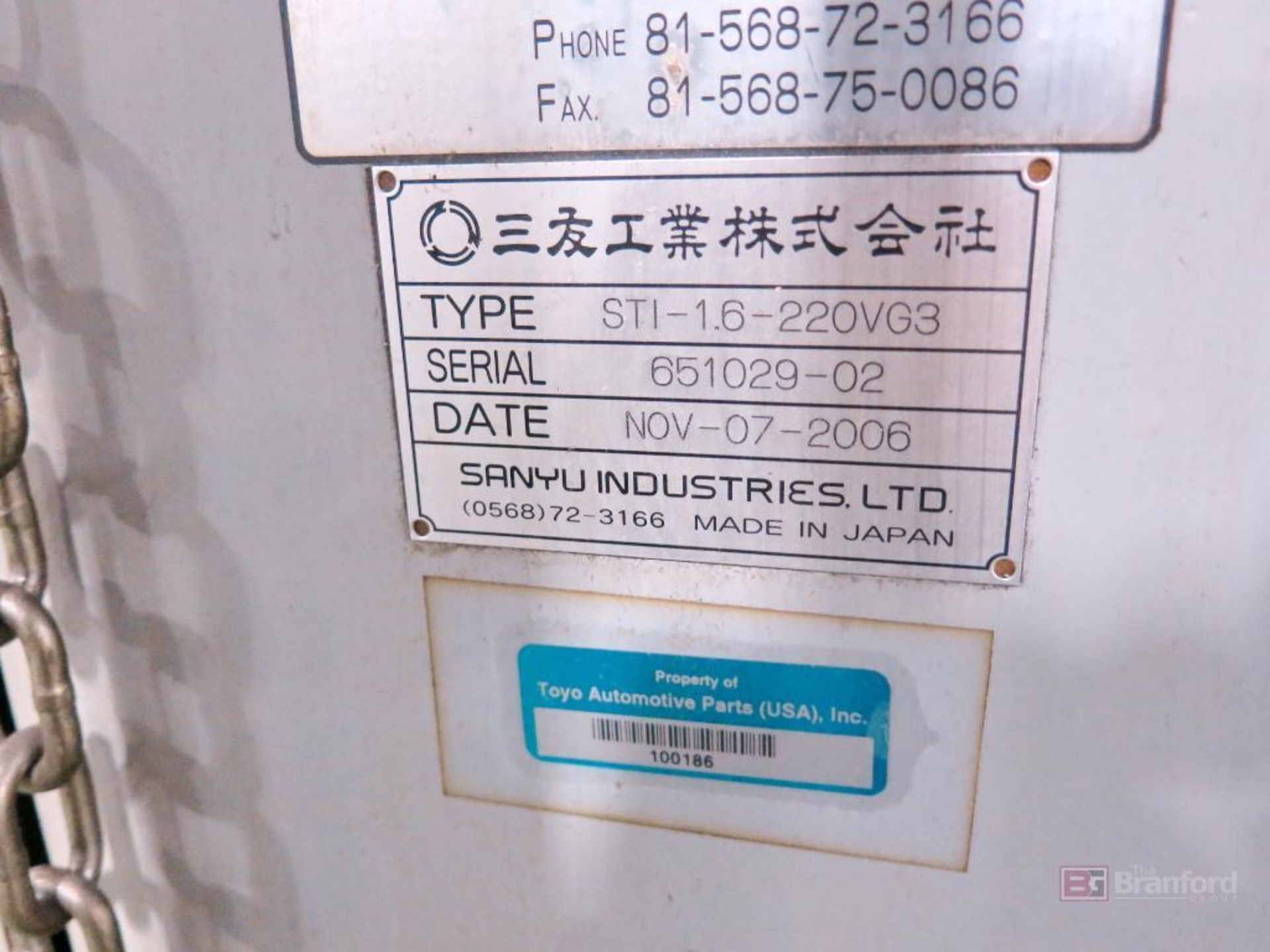 Sanyu Model STI-1.6-220VG3 1.6 Liter Vertical Rubber Injection Machine - Image 4 of 4