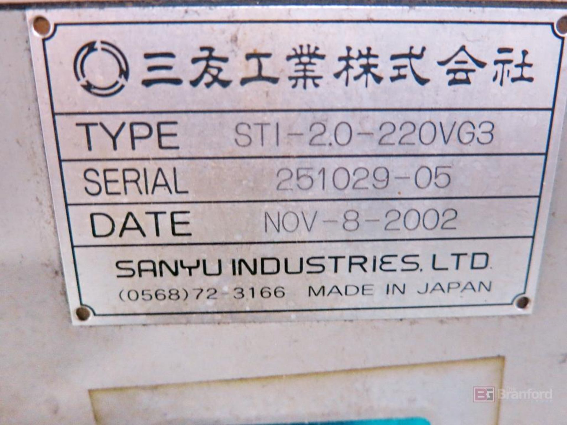 Sanyu Model STI-2.0-220VG3 2l Vertical Rubber Injection Mold Machine - Image 3 of 3
