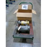 Lot of (3) Pump Motors w/ Cart