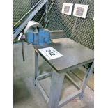 8" Morgan Milwaukee Benchtop Vise w/ Heavy Duty Steel Table