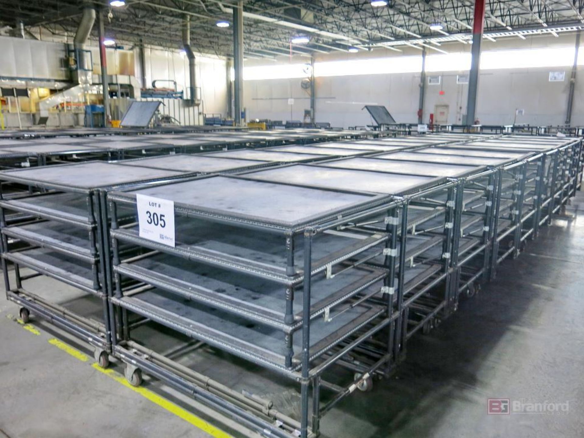 Creform Custom Made Tugger Receiving Pneumatic Lifting Work in Progress Multi Shelf Carts - Image 2 of 3