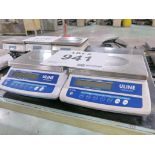 Lot of (2) Uline Model H1651 60 Lb Cap. Digital Scales