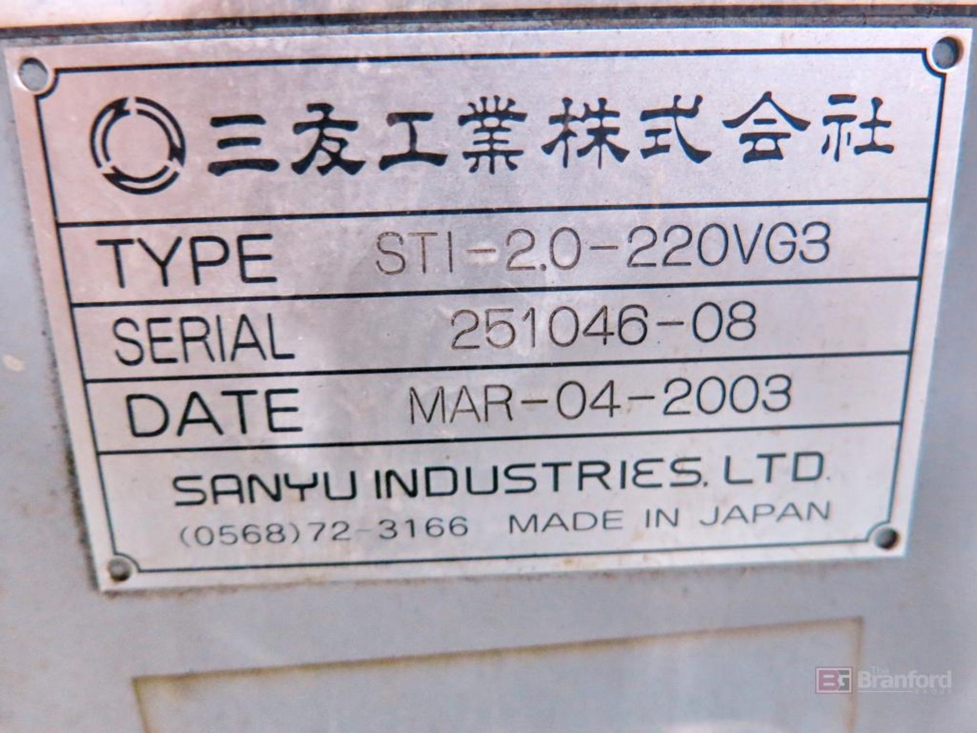 Sanyu Model STI-2.0-220VG3 2l Vertical Rubber Injection Mold Machine - Image 4 of 4