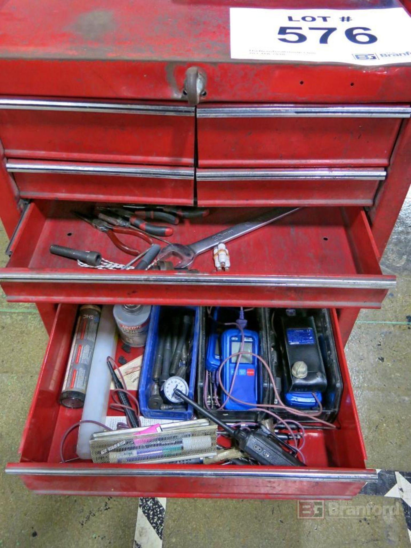 9-Drawer Roll About Mechanics Tool Box w/ Contents - Bild 2 aus 2