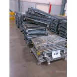 (8) Pallet Lots of Collapsible Steel Stackable Totes