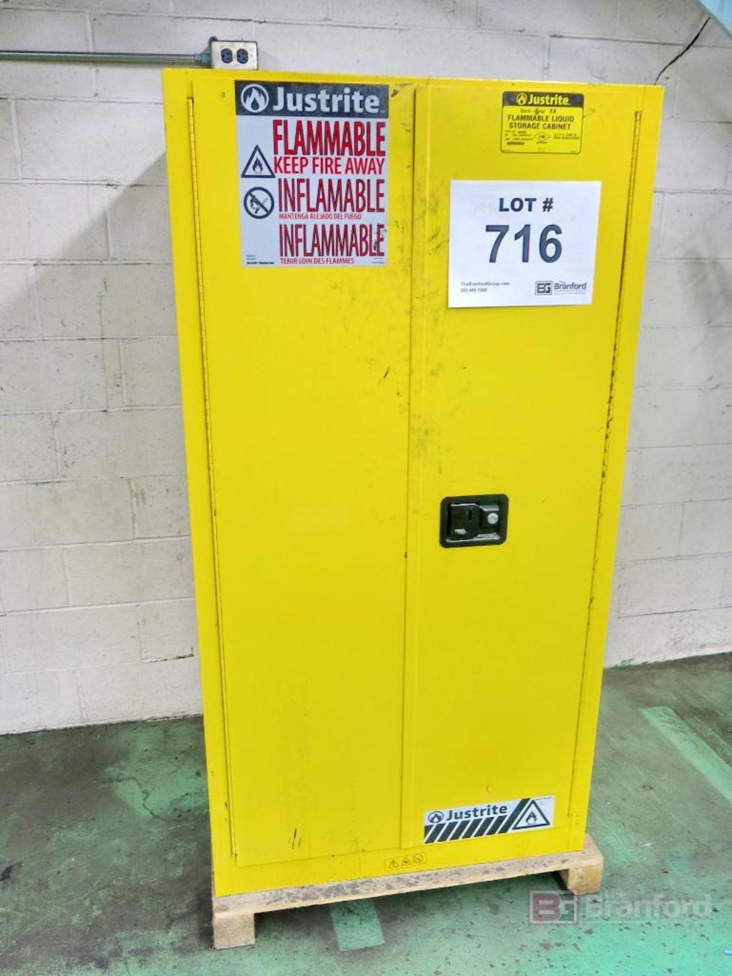 Justrite 55- Gallon Cap. 2-Door Flammable Liquid Storage Cabinet