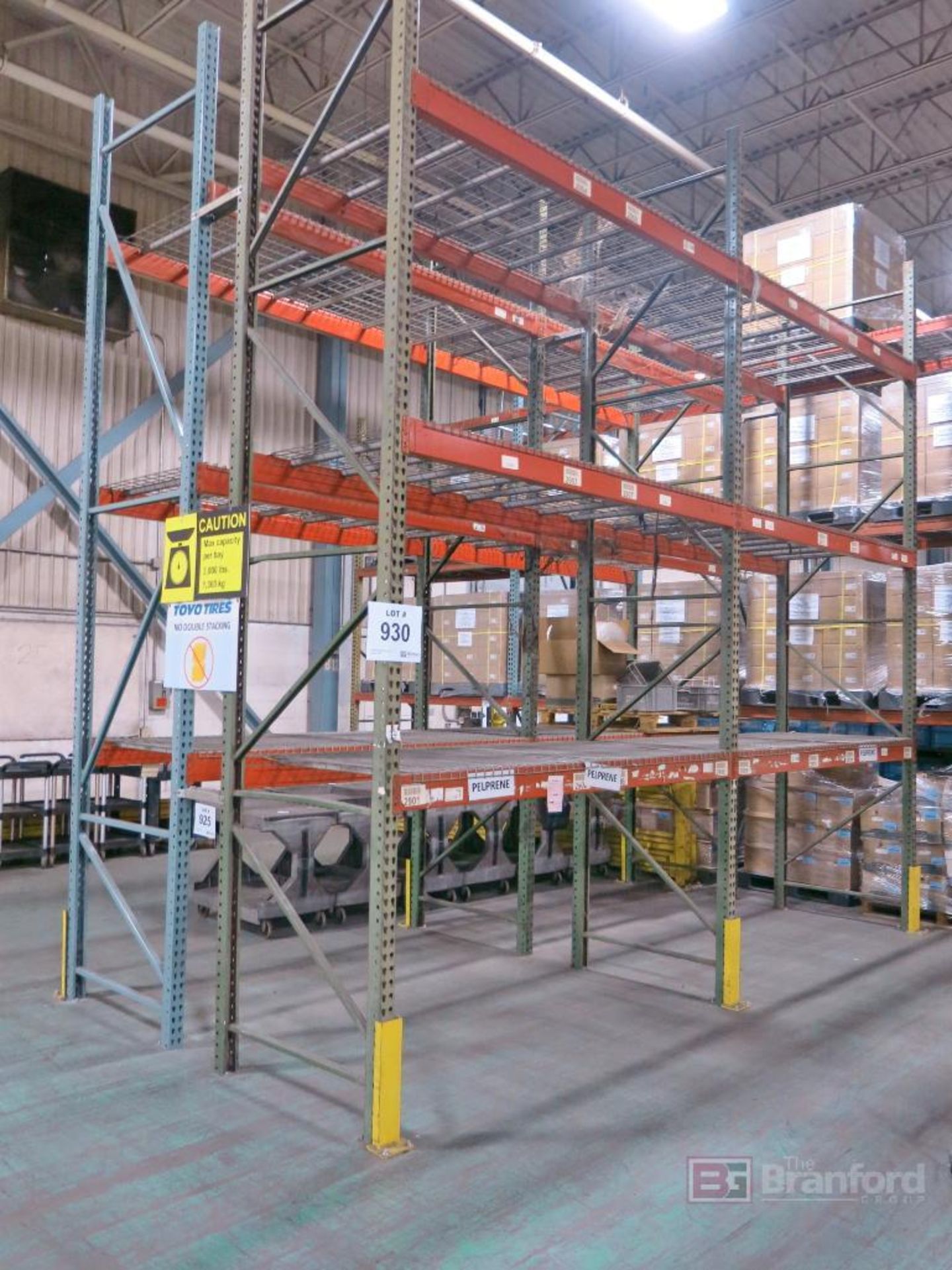 (13) Sections of Tear Drop Style Pallet Racking