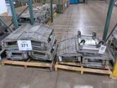 (2) Pallet Lots of Castered Steel Collapsible, Stackable Totes