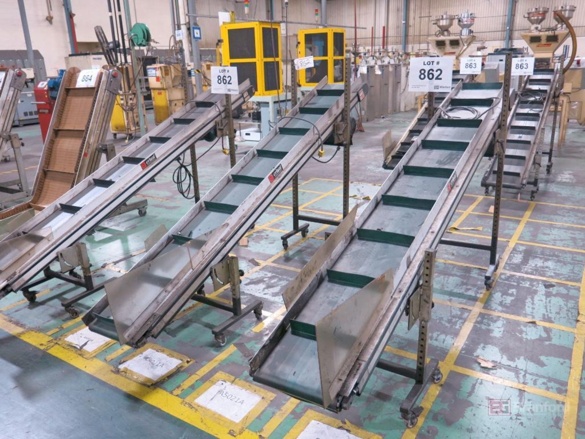 Lot of (3) Crizaf Automation Systems 12 Inch Inclined Conveyors - Image 2 of 2