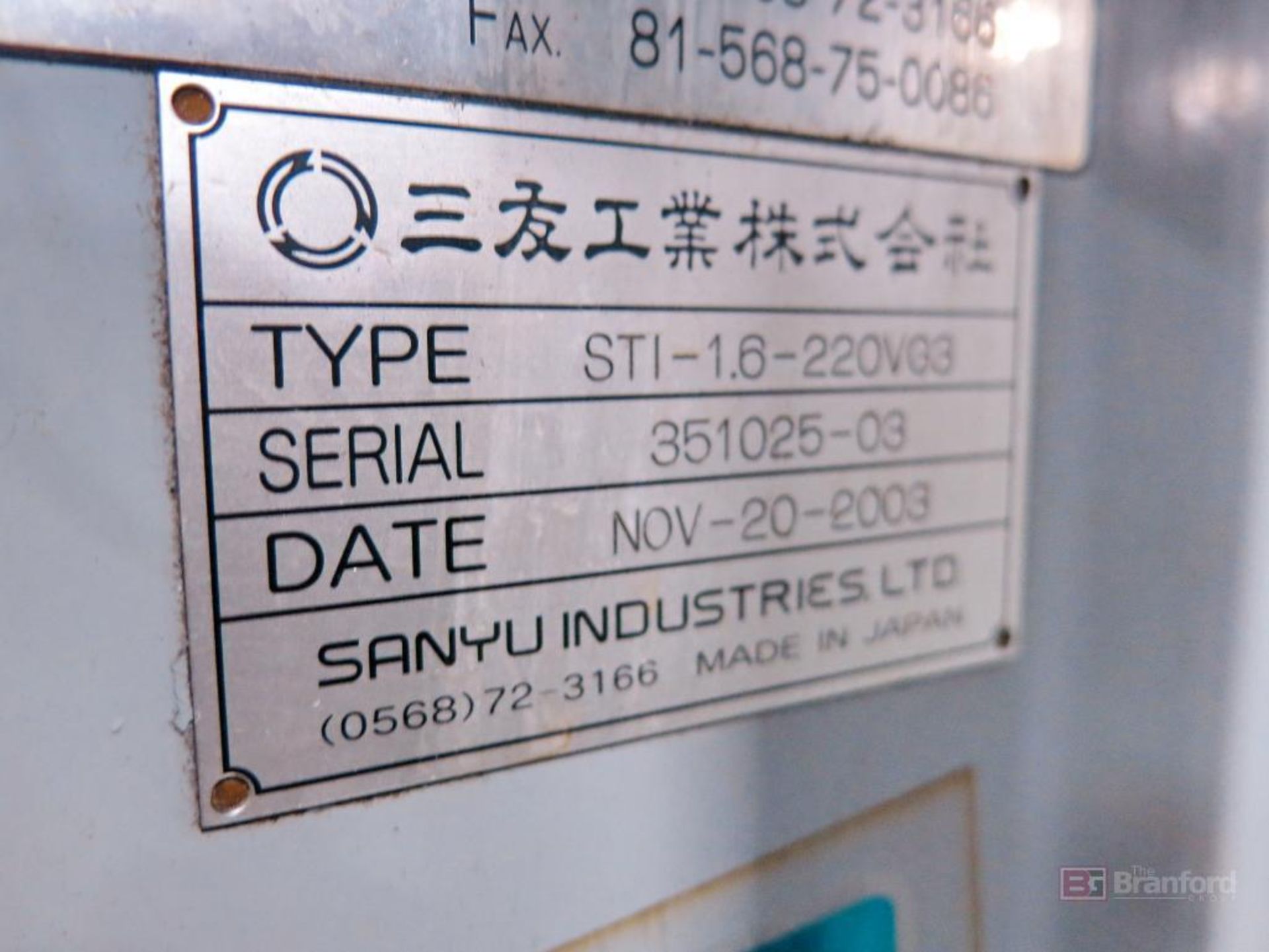 Sanyu Model STI-1.6-220VG3 1.6l Vertical Rubber Injection Mold Machine - Image 4 of 4