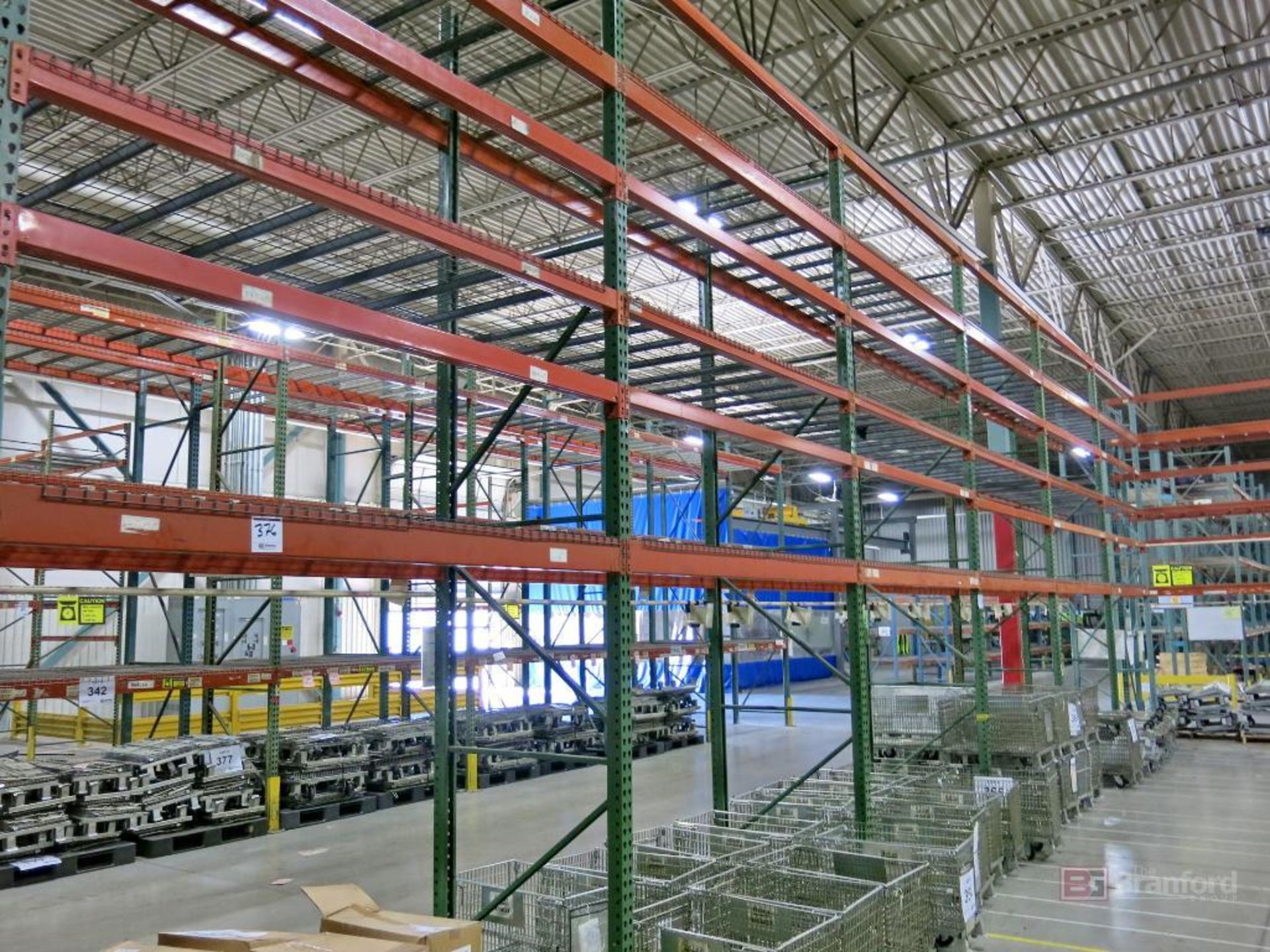 (13) Sections of Tear Drop Style Pallet Racking