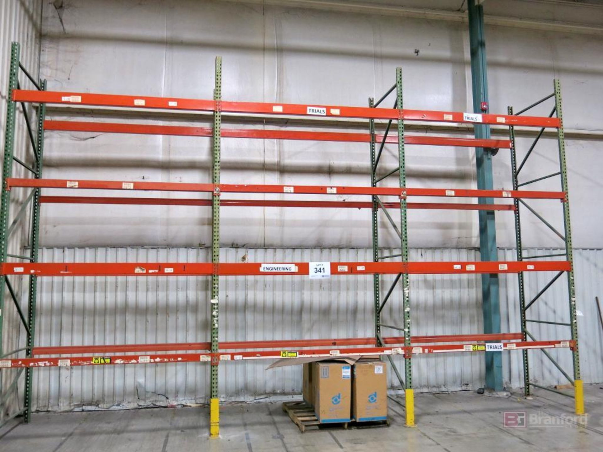 (7) Sections of Tear Drop Style Pallet Racking - Image 2 of 4