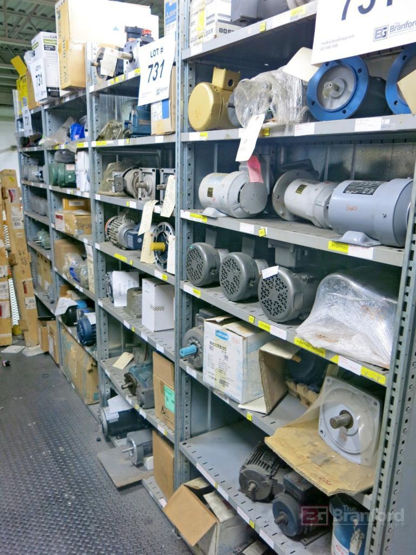 (4) Sections of Schafer Racking w/ Contents