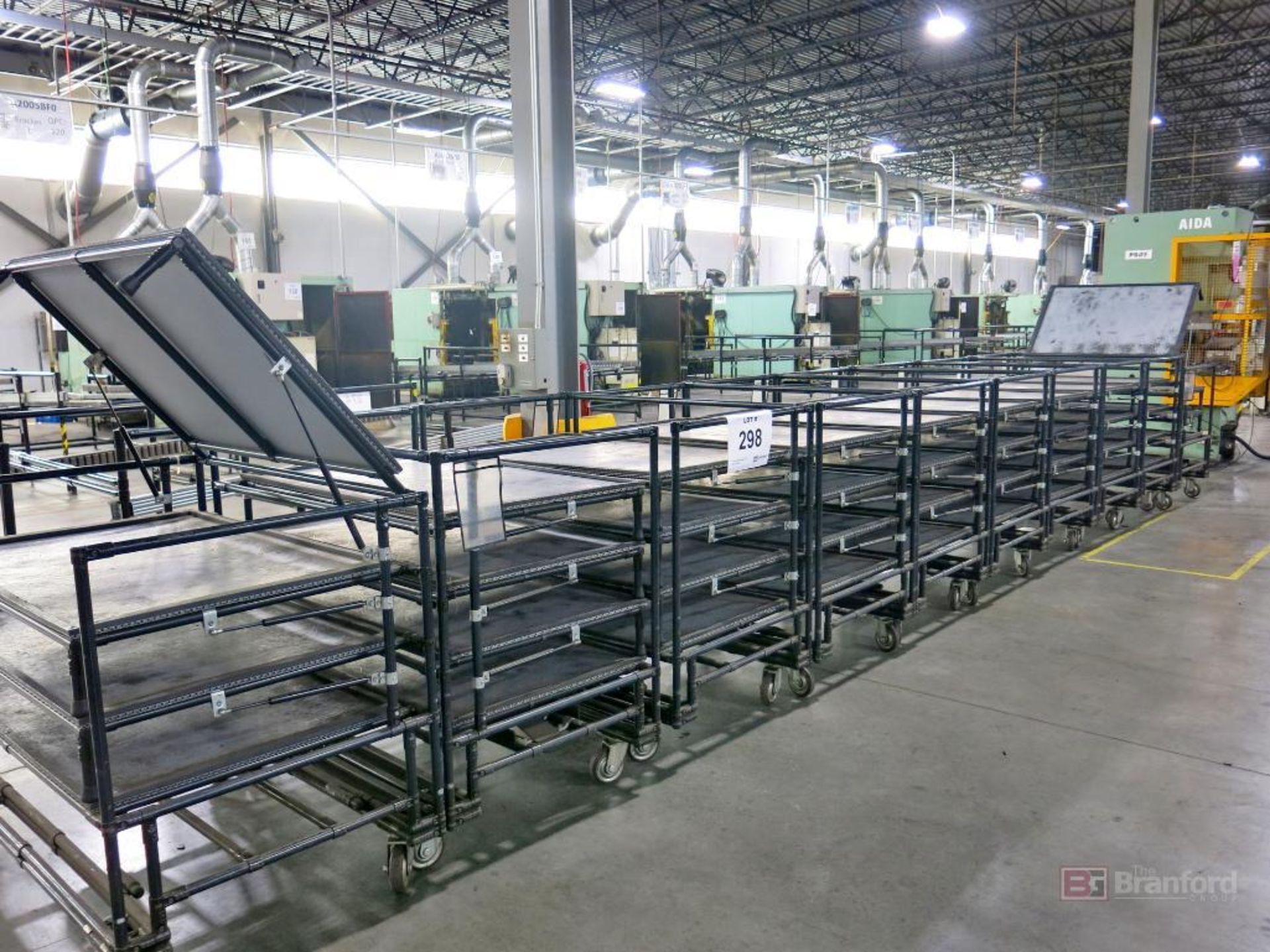 Creform Custom Made Tugger Receiving Pneumatic Lifting Work in Progress Multi Shelf Carts - Image 2 of 2