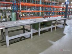 Lot of (3) Heavy Duty Steel Layout Tables