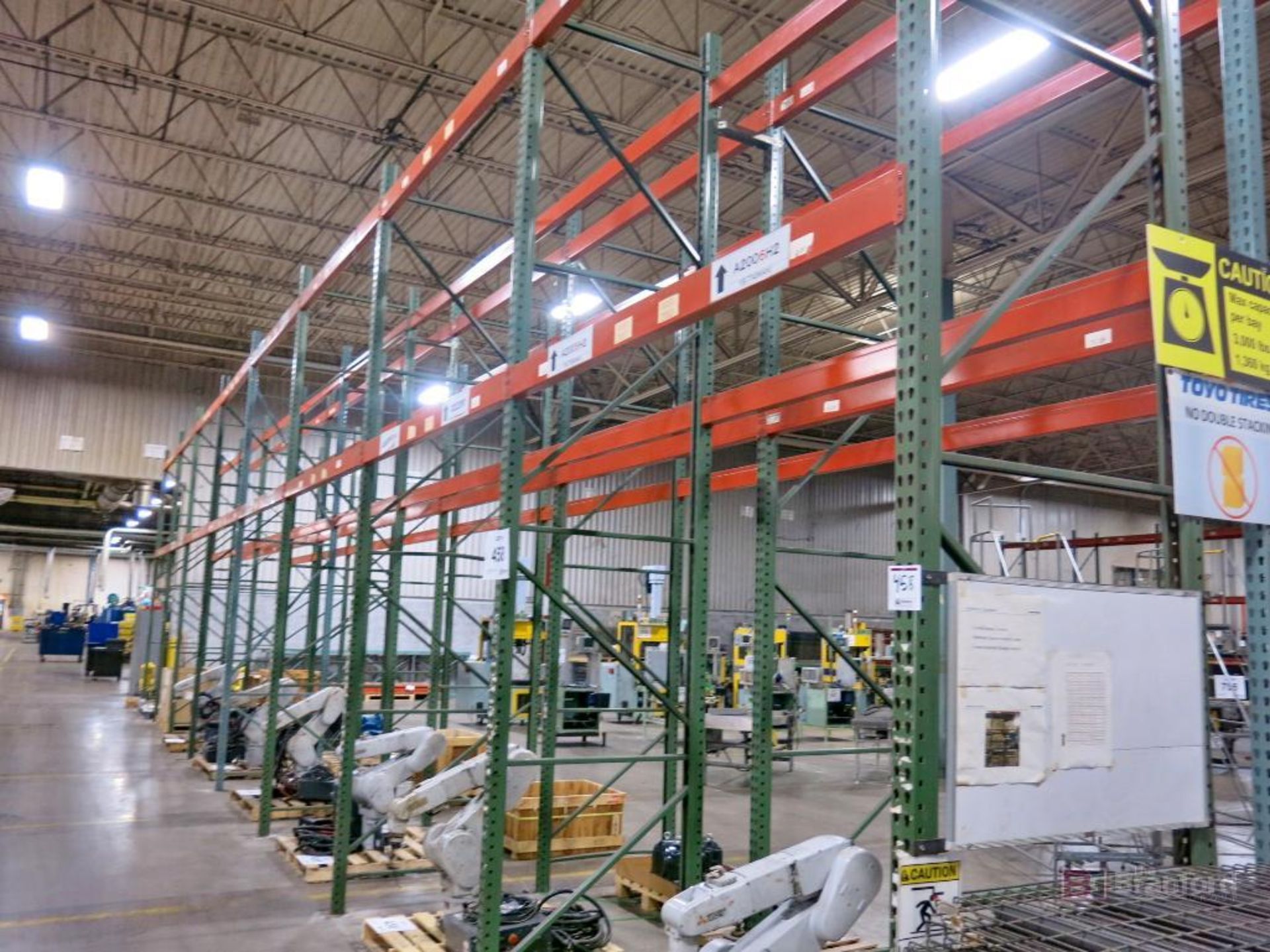 (16) Sections of Tear Drop Style Pallet Racking