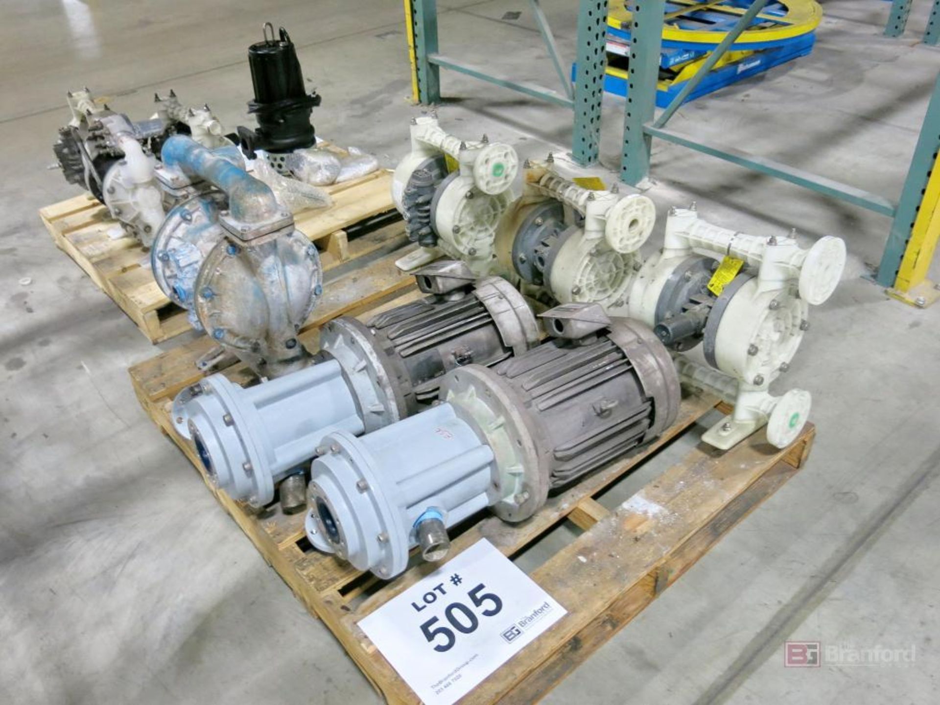 Lot of (4) Diaphragm Pumps, (2) Electric Mitsubishi Pumps