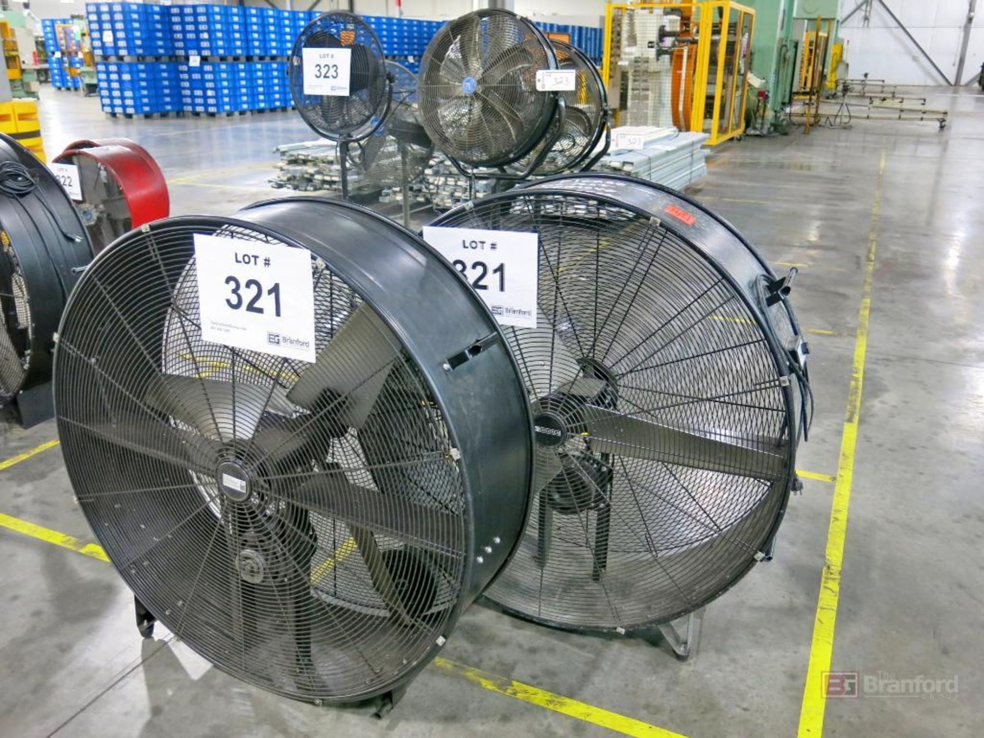 Lot of (2) Floor Mount Shop Fans