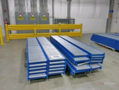 Lot of (2) Pallets of 16" x 10' Roller Topped Conveyor