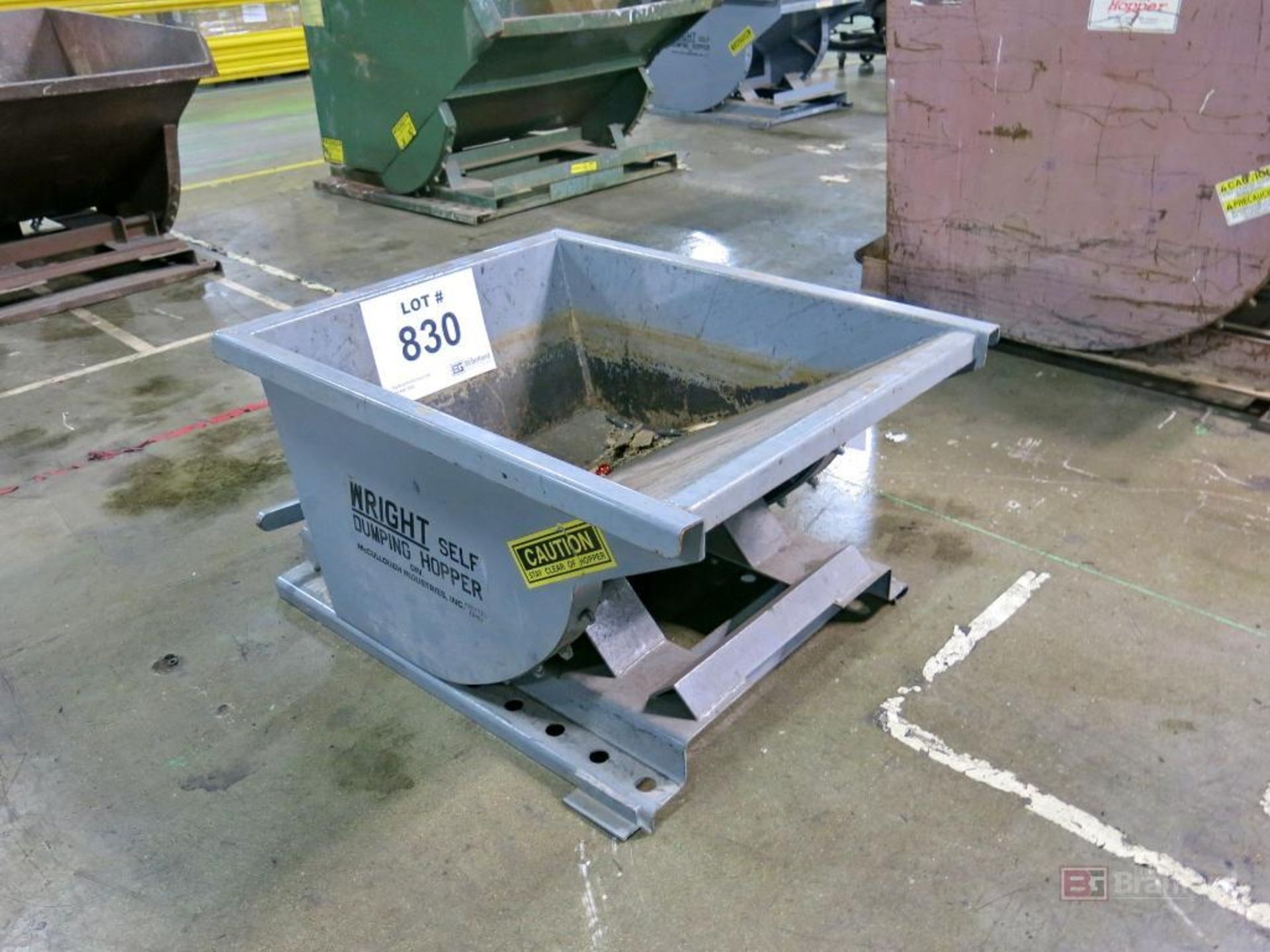 Wright Approx. 1/4-Yard Forklift Mount Self-Dumping Hopper