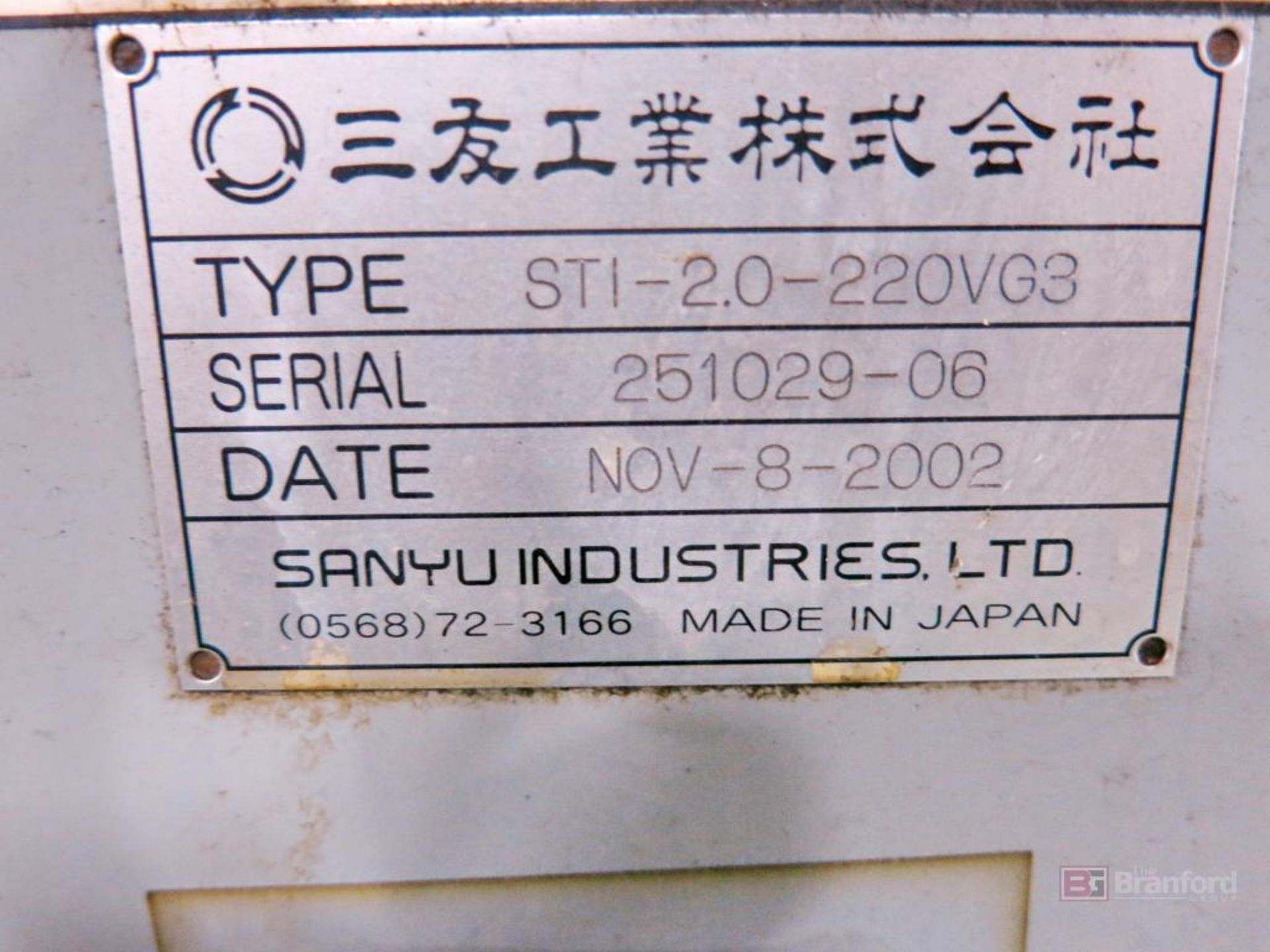 Sanyu Model STI-2.0-220VG3 2l Vertical Rubber Injection Mold Machine - Image 4 of 4