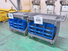 Lot of (2) Akro Carts and Bins