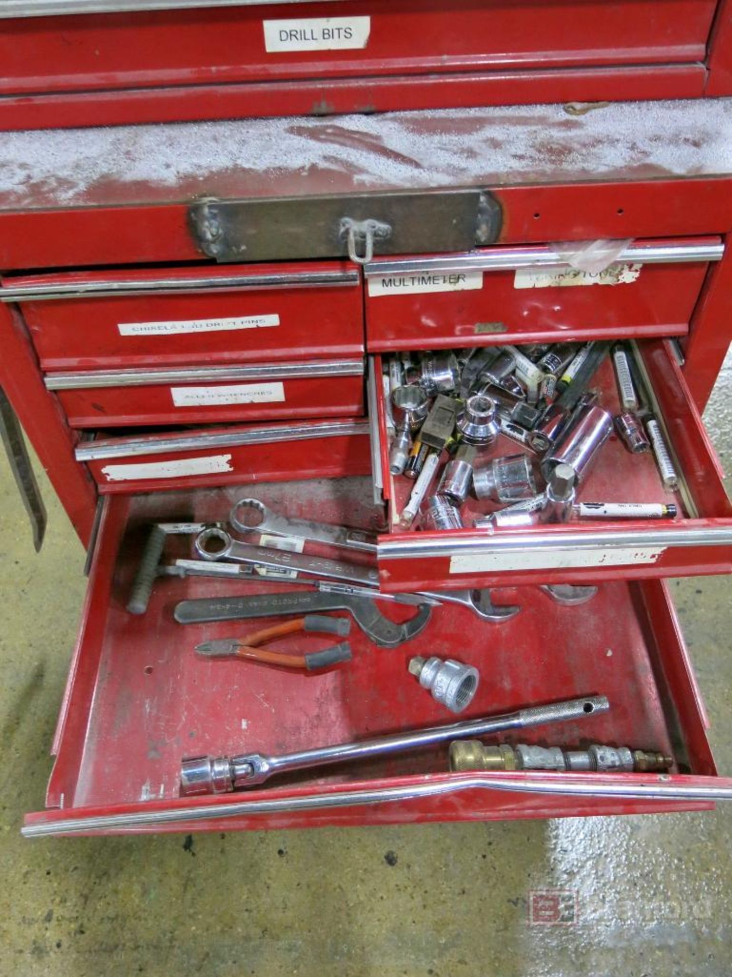 9-Drawer Roll About Mechanics Tool Box w/ Contents - Bild 2 aus 3