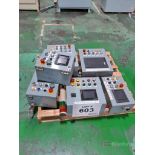 Lot of Operator Control Panels w/ Associated Mitsubishi Screens