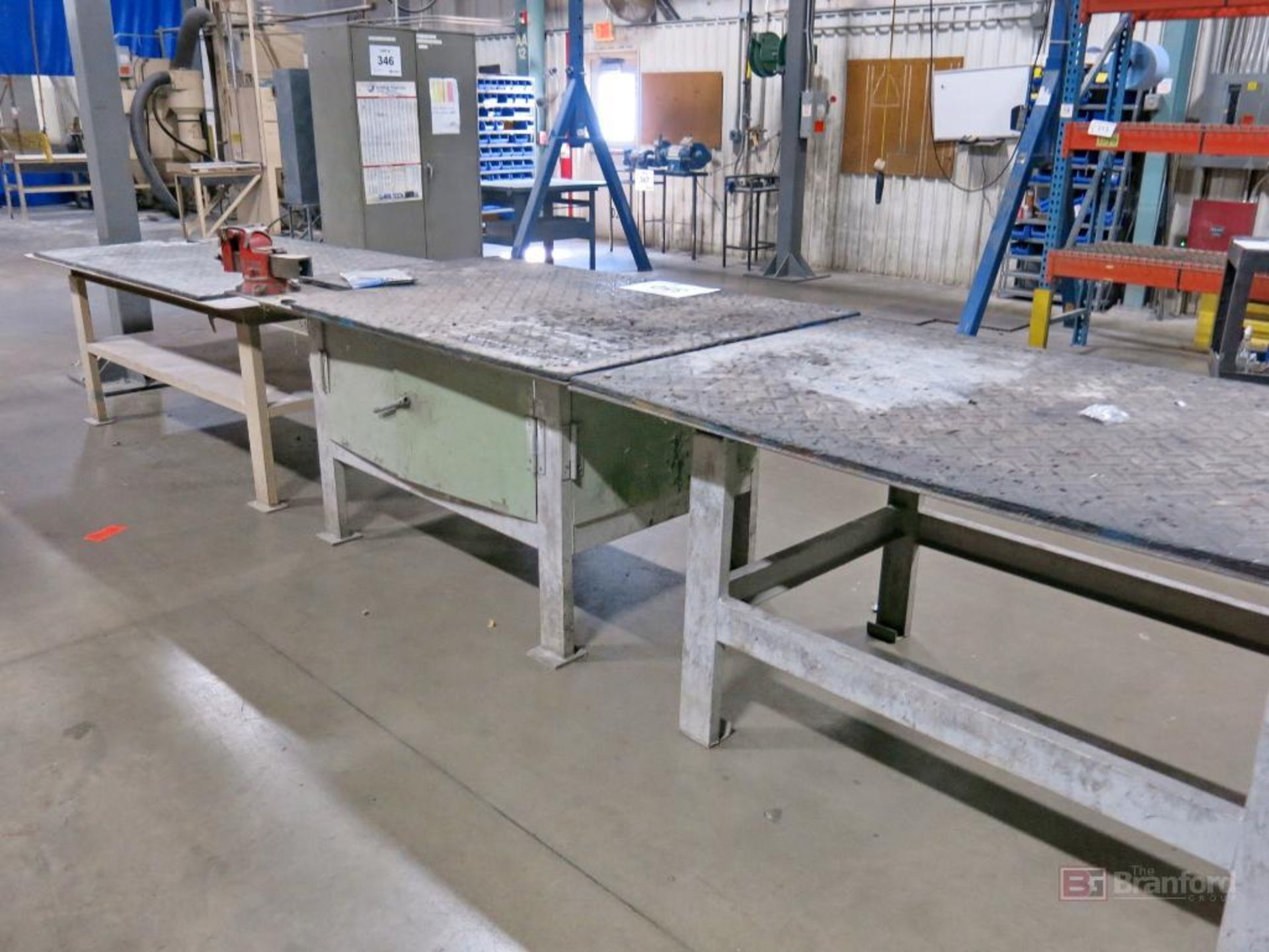 Lot of (3) Heavy Duty Steel Layout Tables - Image 2 of 3