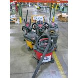 Lot of (6) Industrial Shop Vacs