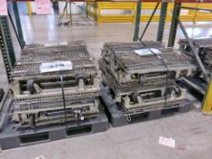 (2) Pallet Lots of Collapsible Stackable Steel Totes