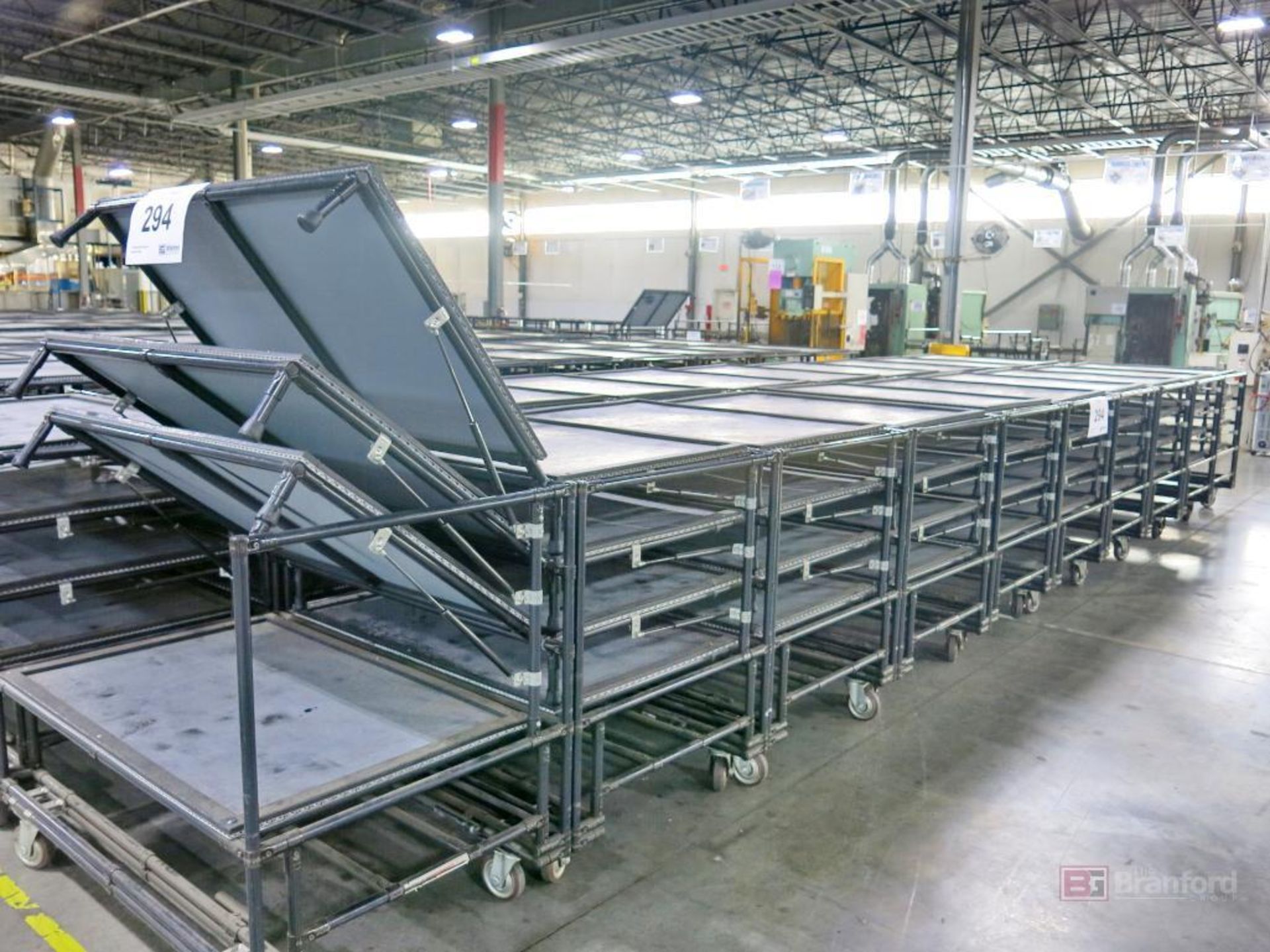 Creform Custom Made Tugger Receiving Pneumatic Lifting Work in Progress Multi Shelf Carts - Image 2 of 2