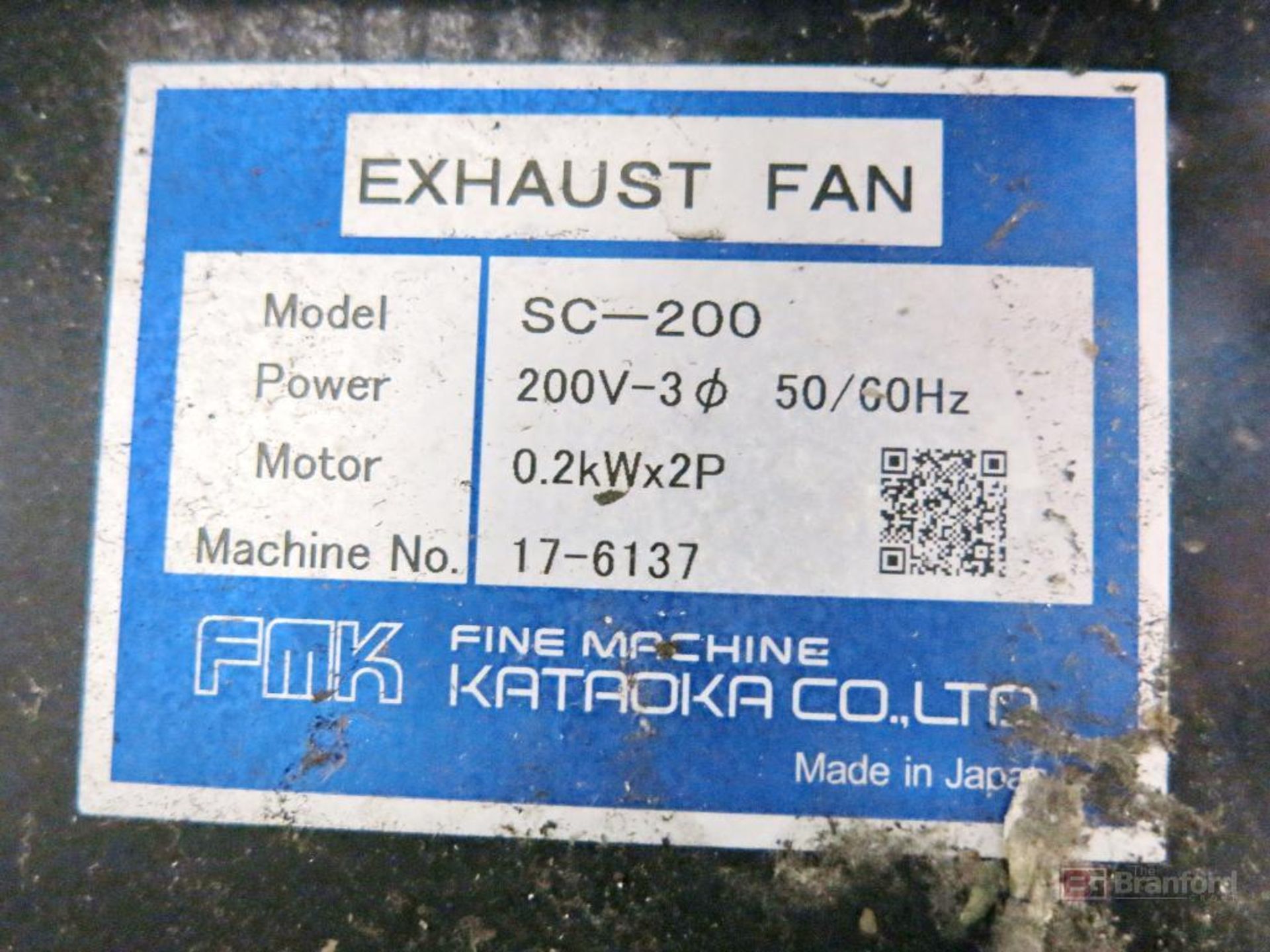 FMK Kataoka Exhaust Fan Model SC200 - Image 2 of 2