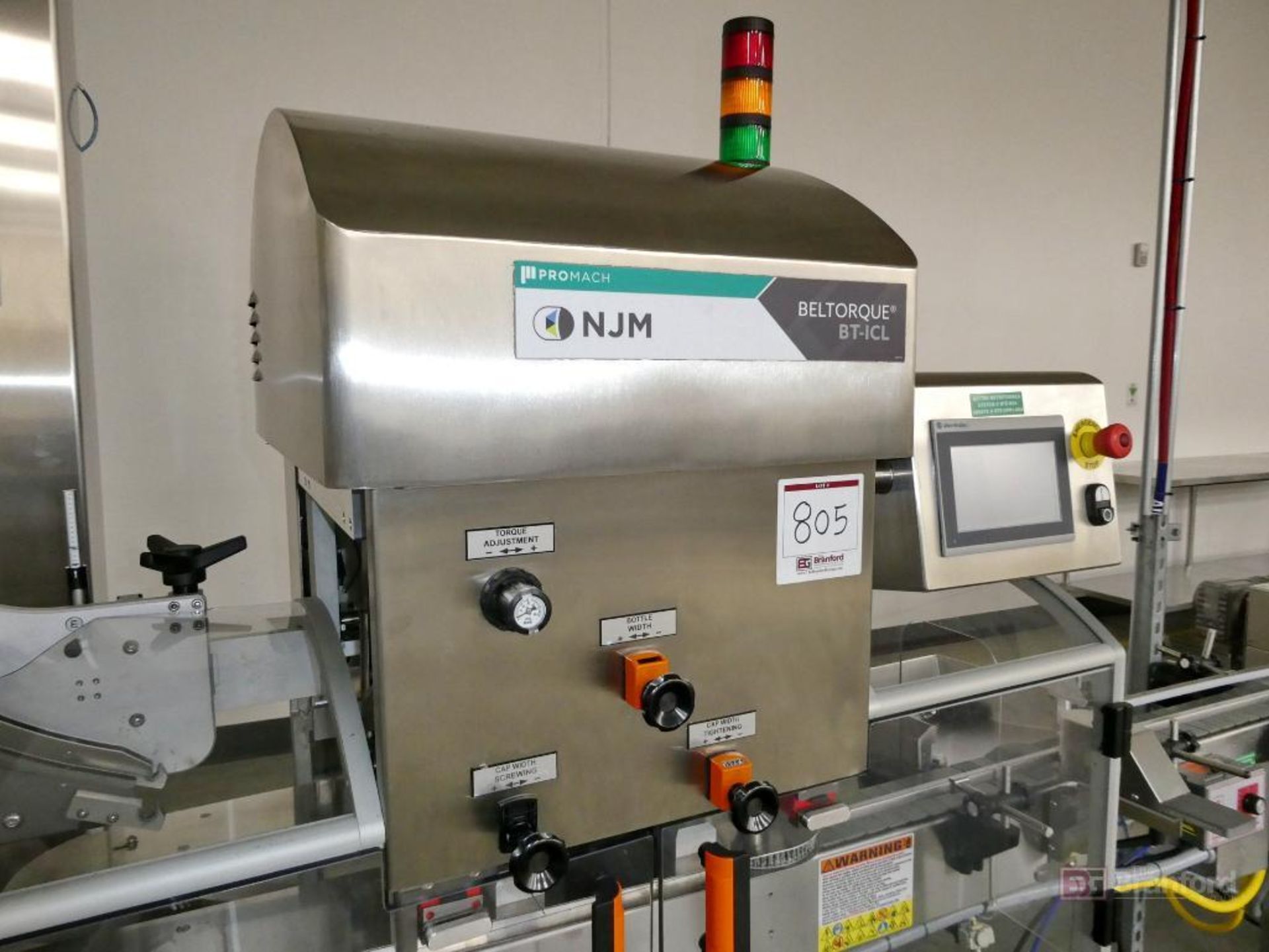 2020 NJM Packaging Model Beltorque BTIC, Stainless Steel Inline Capping Machine - Image 2 of 7