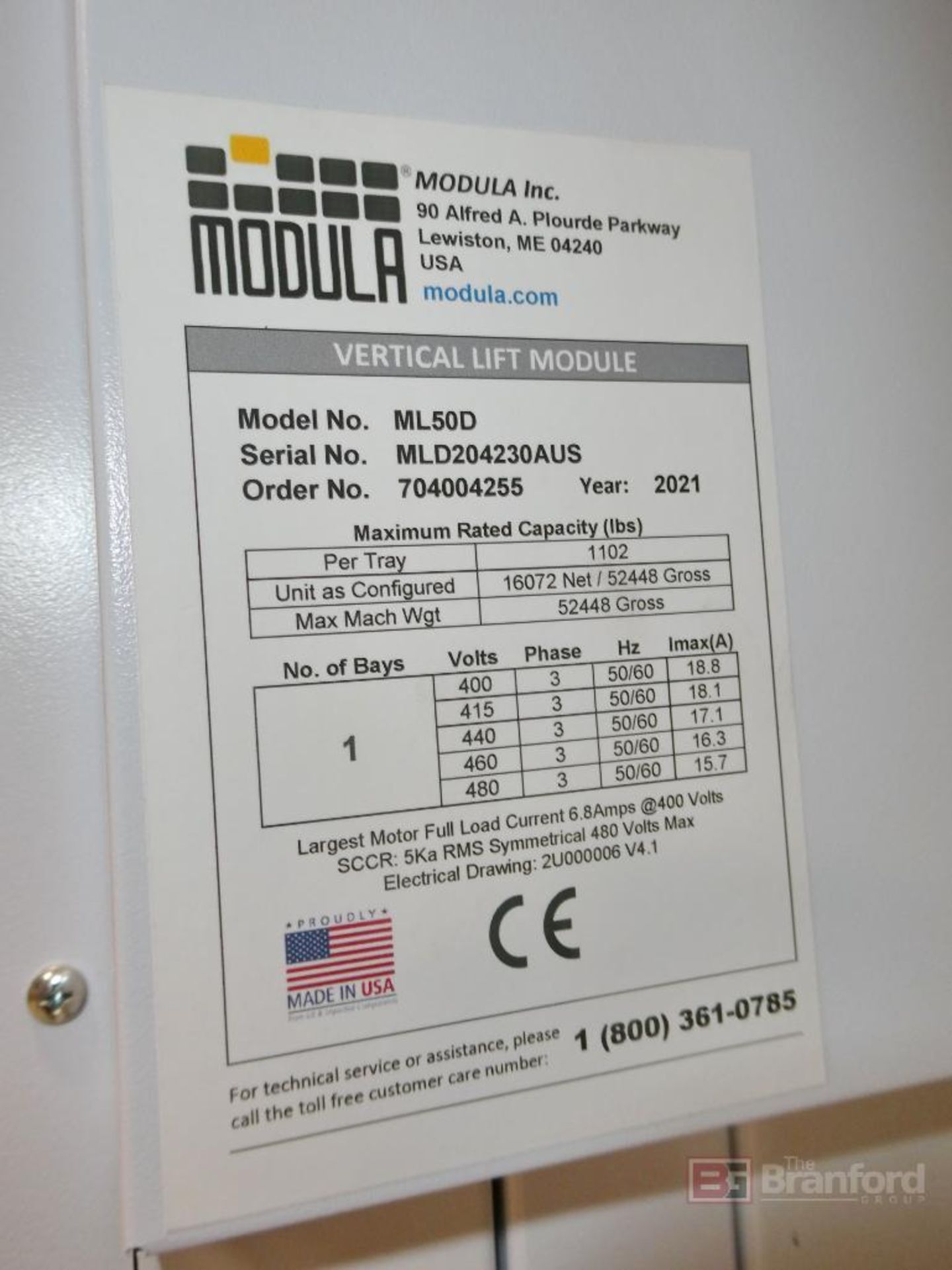 2021 Modula Lift Model ML50D, Automated Vertical Carousel Storage System - Image 9 of 9