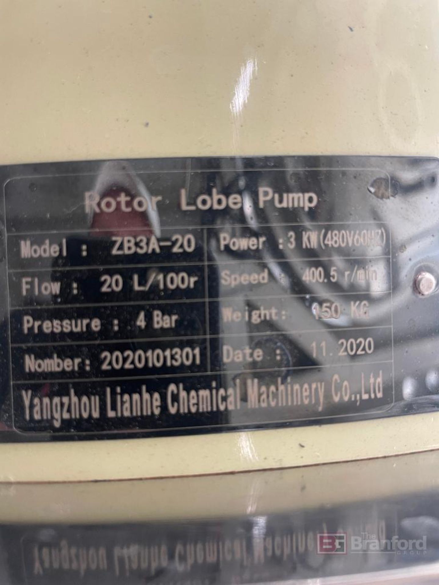 Yangzhou Lianhe Chemical Machinery Co. Rotary Lobe Pump - Image 3 of 3
