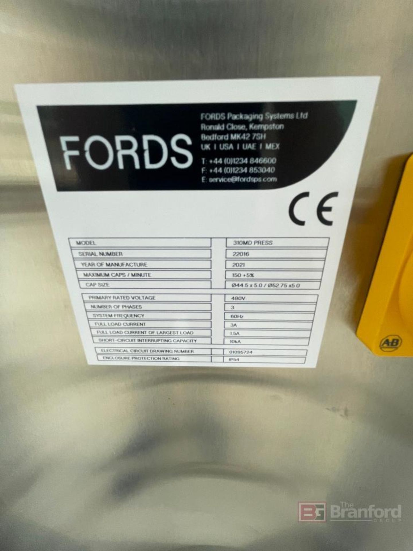 Fords Packaging Systems Model 310MD Foil/ Die Cutter (Year 2021) - Image 4 of 11