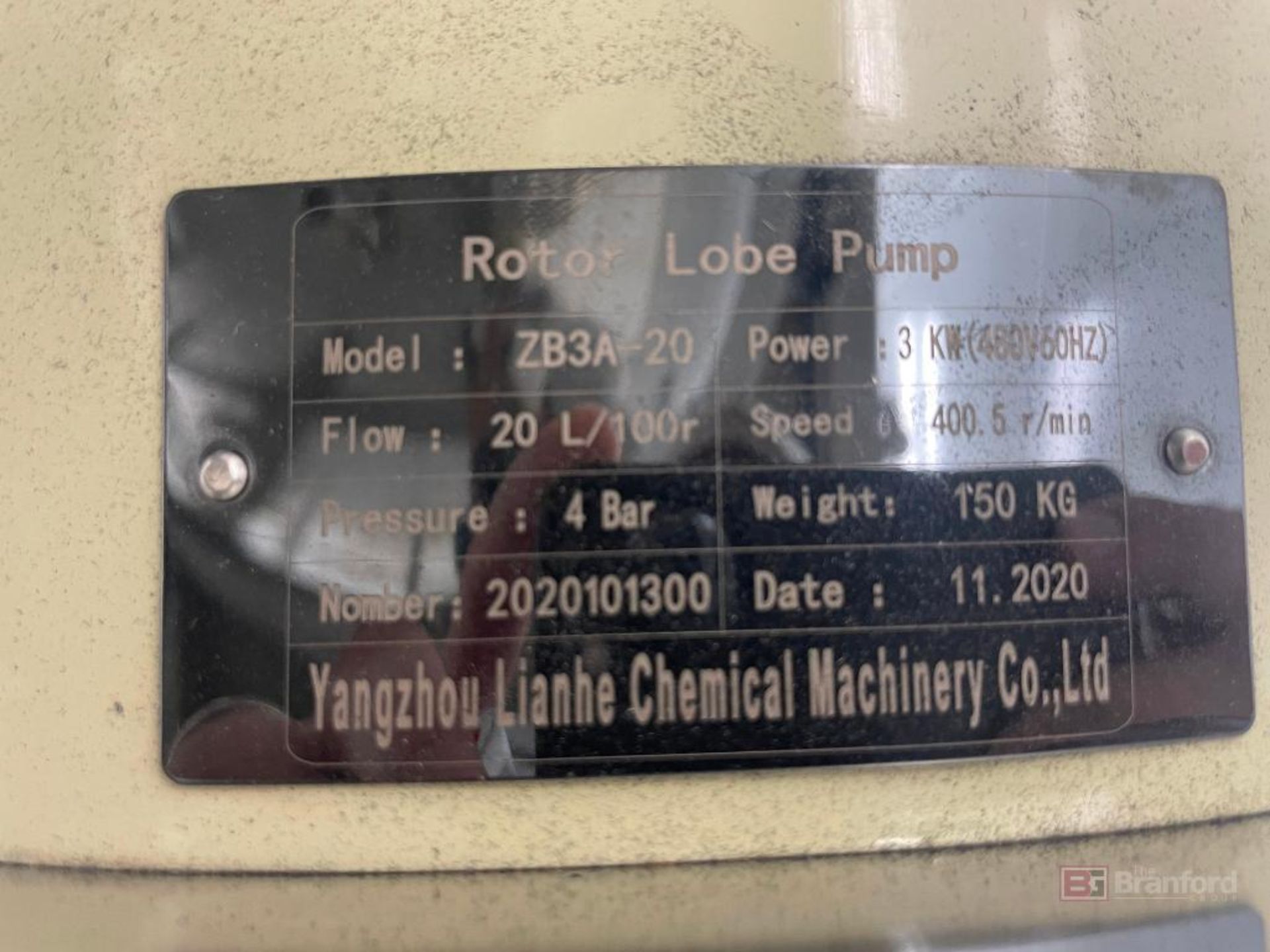 Yangzhou Lianhe Chemical Machinery Co. Rotary Lobe Pump - Image 3 of 3